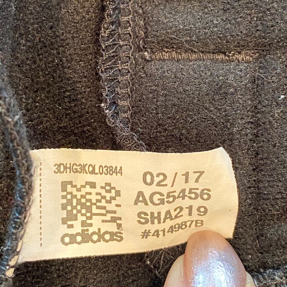 ADIDAS Black Double Stripe Zip Up - Picture 4 of 4